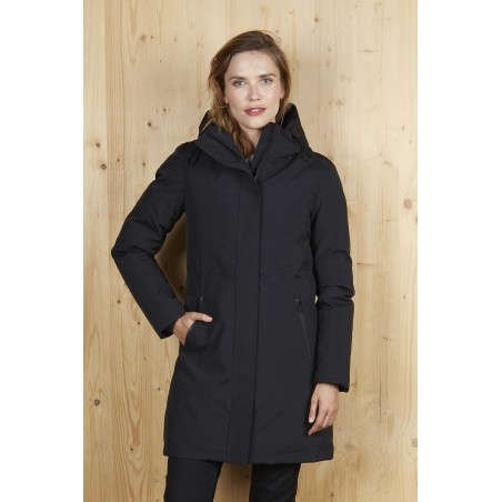 Parka chaude longue femme noir