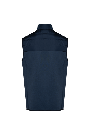 Bodywarmer bi-matière bleu homme Personnalisé