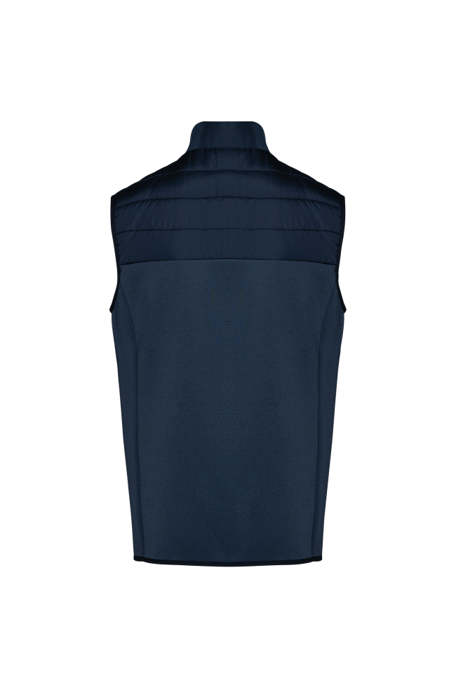Bodywarmer bi-matière bleu homme Personnalisé