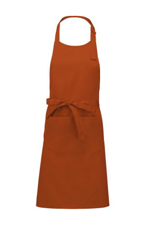 Tablier en coton orange