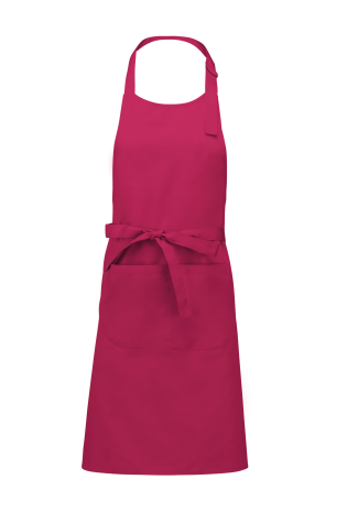 Tablier en coton fushia