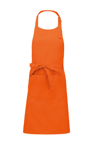Tablier en coton orange