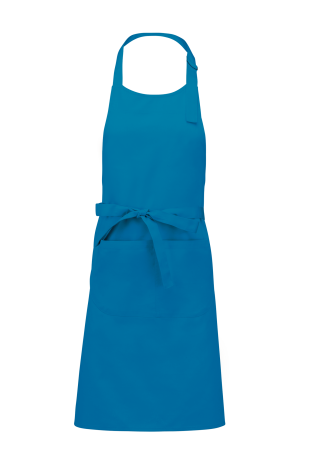 Tablier en coton pour cuisinier bleu
