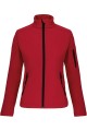 Veste Softshell pour Femme rouge