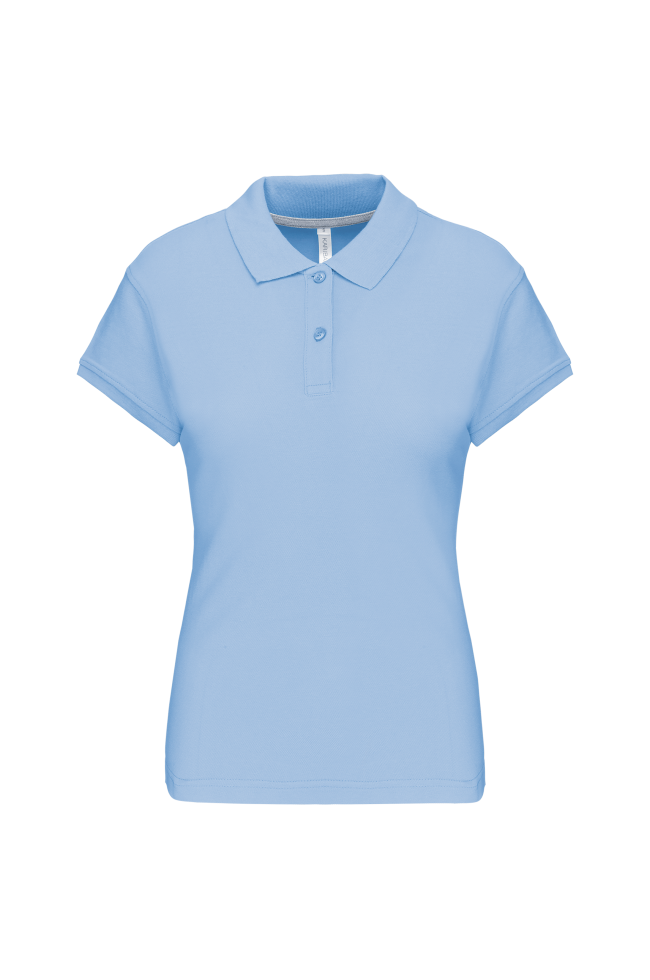 polo femme bleu clair