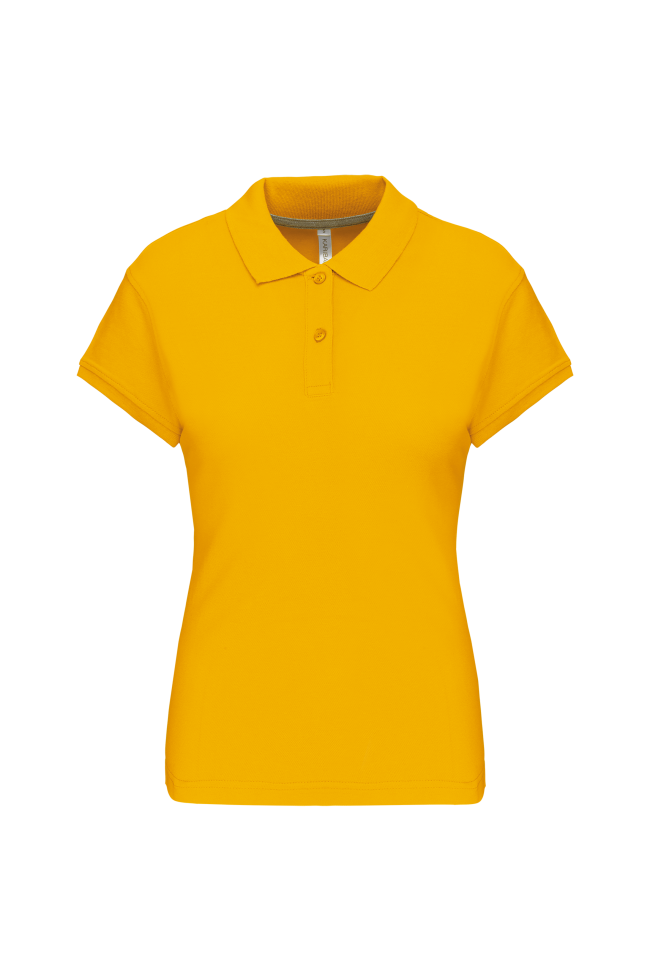 polo femme jaune