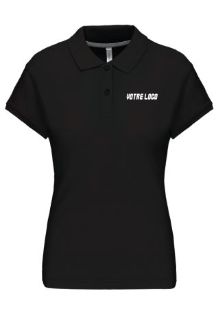 polo femme noir kariban