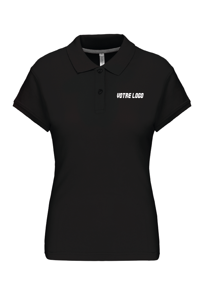 polo femme noir kariban