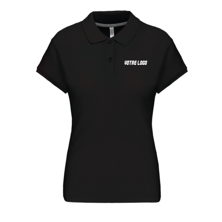 polo femme noir kariban
