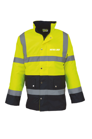 manteau de sécurité jaune fluo
