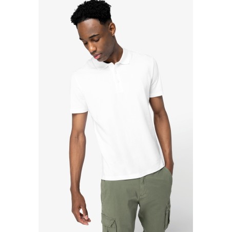 Polo écoresponsable homme blanc